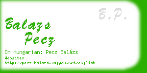 balazs pecz business card